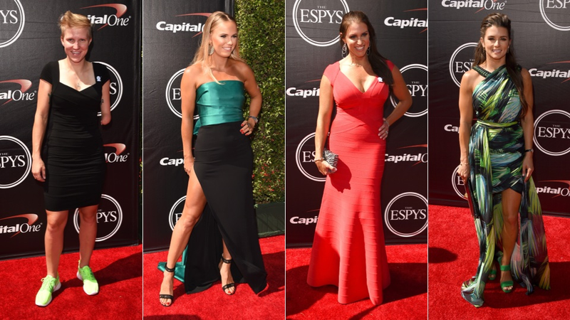 Illustration for article titled Sparkles, Lace & a Whole Lotta Muscle On the ESPYs Red Carpet